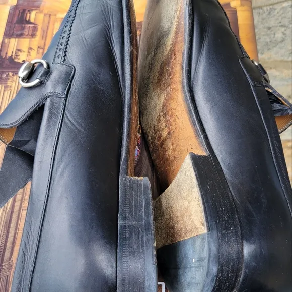 Gucci Black Leather Horsebit Loafers Size 9.5/ US 10