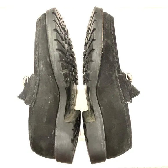 Gucci Black Loafers with Silver Detail