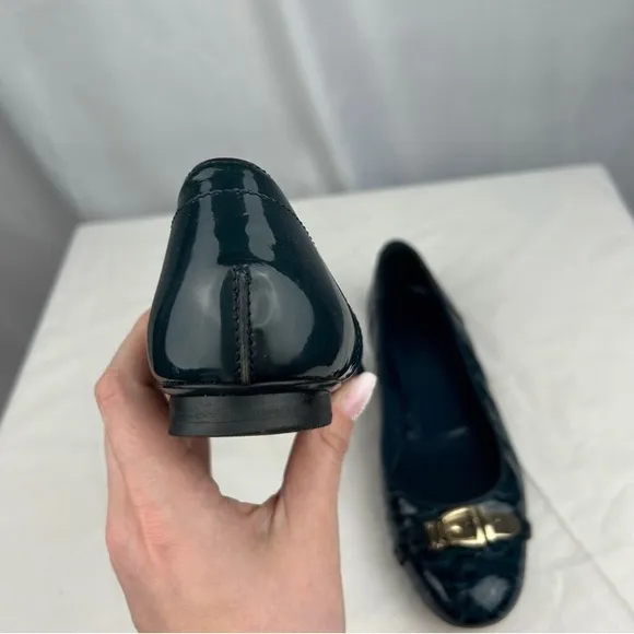 Gucci Blue Patent Leather Flats