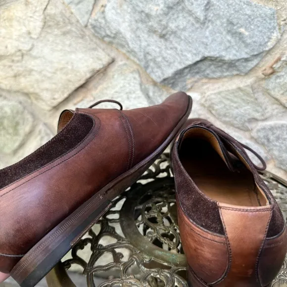 Gucci Brown Leather Derby Dress Shoes US 10