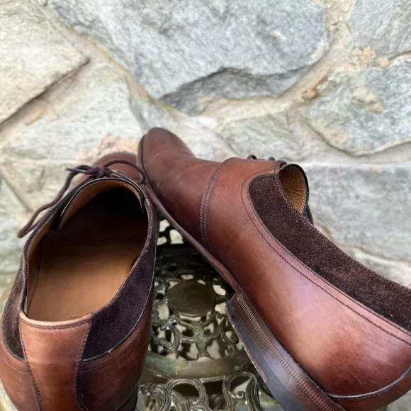 Gucci Brown Leather Derby Dress Shoes US 10