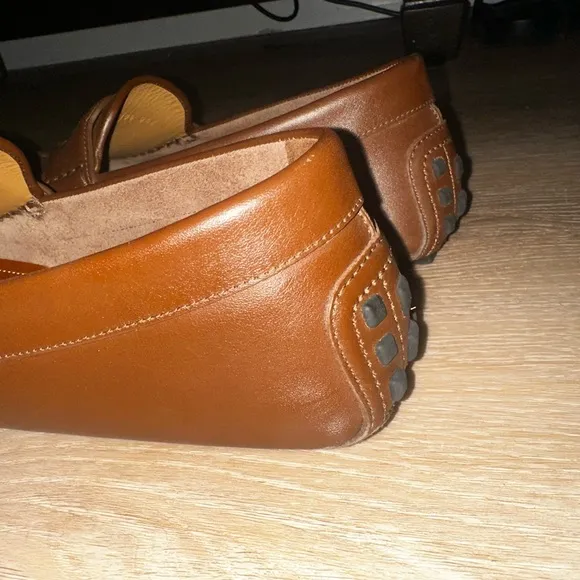 Gucci Brown Leather Loafers Slip-On Style