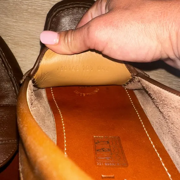 Gucci Brown Leather Loafers Slip-On Style
