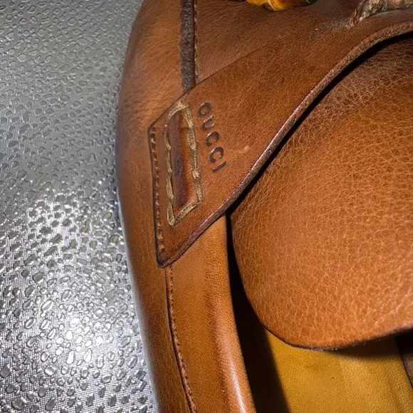 Gucci Brown Leather Slip-On Loafers with Classic Design size 9.5