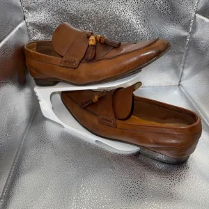 Gucci Brown Leather Slip-On Loafers with Classic Design size 9.5