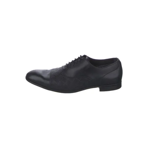 Gucci Men's Black Leather Diamante Lace Up Oxfords Dress Shoes Size 7