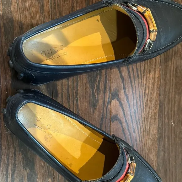 Gucci Men's Blue Leather Loafers