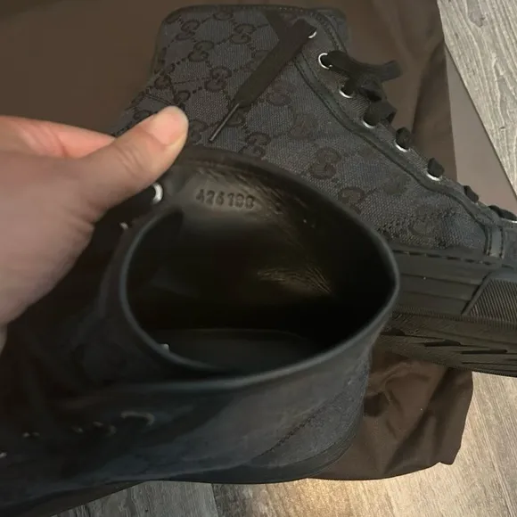Gucci Piombo Black High-Top Sneakers
