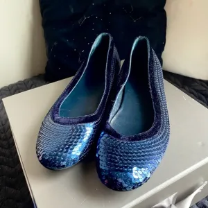 Gucci Sequin Blue Ballet Flats