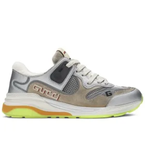 Gucci Silver Gray Designer Sneakers