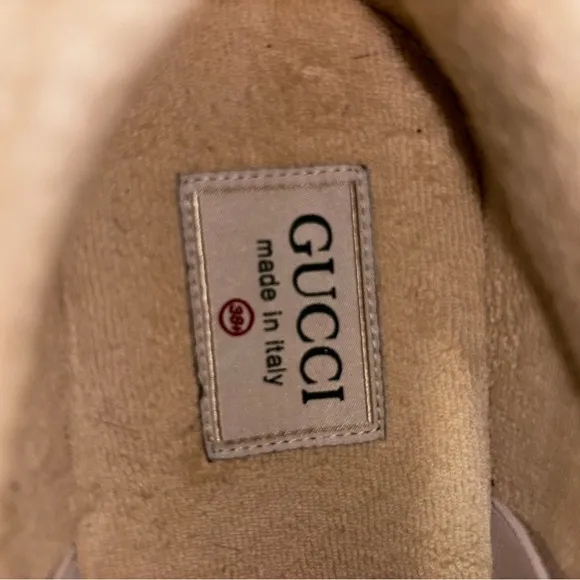 Gucci Silver Gray Designer Sneakers