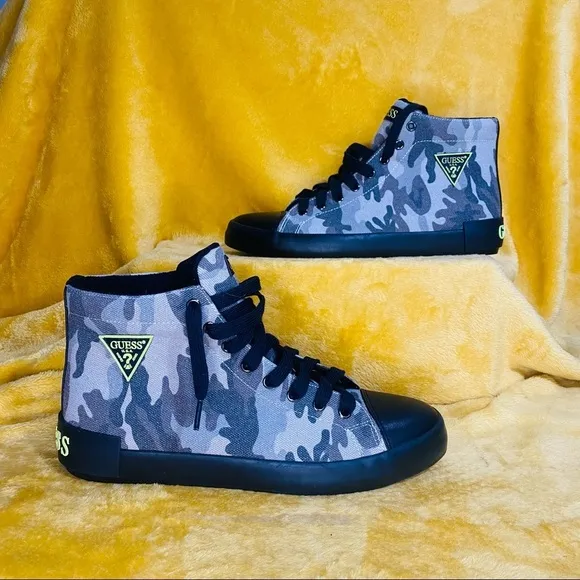 Guess high top sneakers Camo camouflage canvas