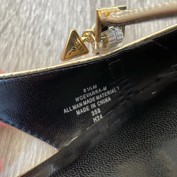 GUESS Women's Metallic Pointed Toe Slingback Flats Size 8.5 (Brand New)