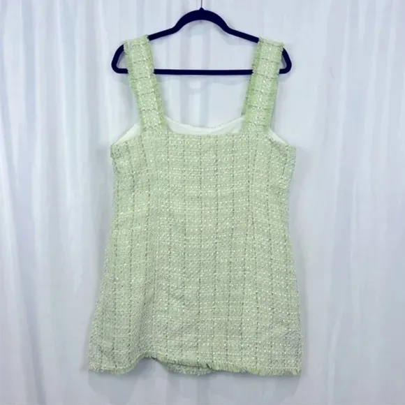 House of Harlow 1960 Green Tweed A-Line Mini Dress Size XL NEW
