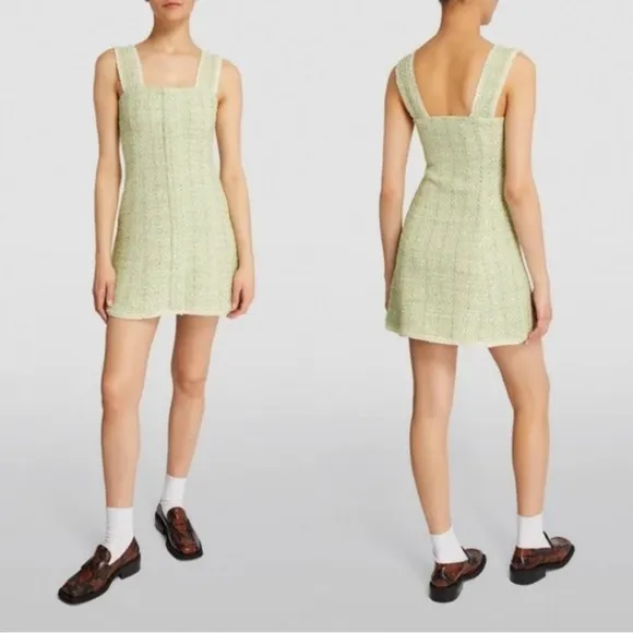 House of Harlow 1960 Green Tweed A-Line Mini Dress Size XL NEW
