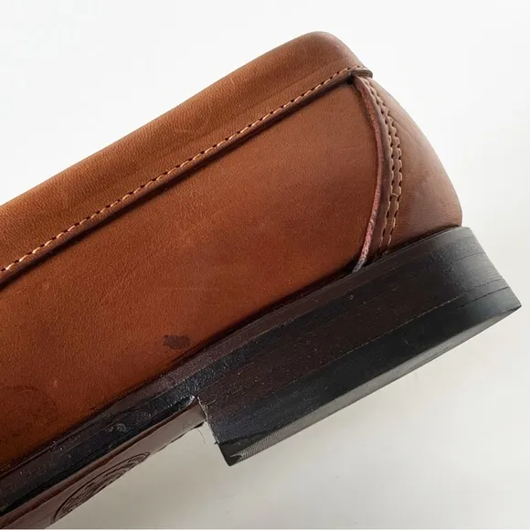 H.S. Trask Shoes Mens Size 11M  Chestnut Brown Leather Tassel Loafers Kiltie