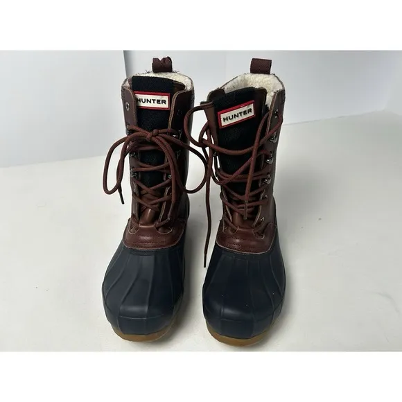 Hunter Brand Men's Size 8 Lace Up Duck Boots Waterproof Insulated