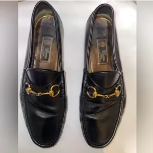 Iconic GUCCI 1953 Horsebit Black Leather Loafer 10.5 EU Made In Italy