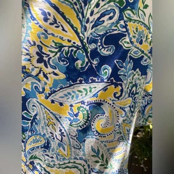 Italian tile graffiti pastel printed Jersey dress Ralph Lauren