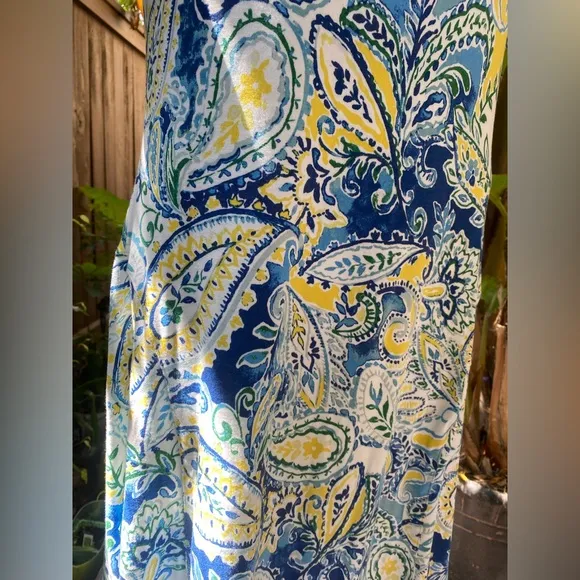 Italian tile graffiti pastel printed Jersey dress Ralph Lauren