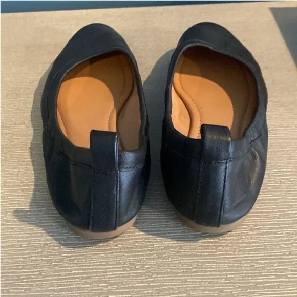 J. Crew Black Leather Ballet Flats Size 7.5