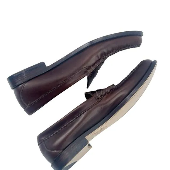 J. Crew Classic Camden Penny Leather Loafers Shoes Round Toe Brown Size 8 NWOB