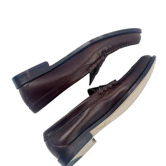 J. Crew Classic Camden Penny Leather Loafers Shoes Round Toe Brown Size 8 NWOB