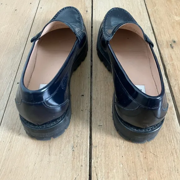 J CREW loafers - Sz 8.5 - Midnight Blue - EXCELLENT condition