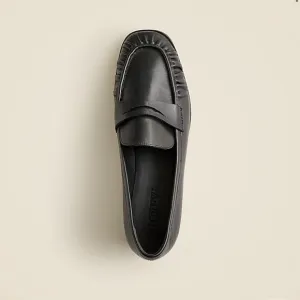 J Crew Maison ruched loafers in leather CC034