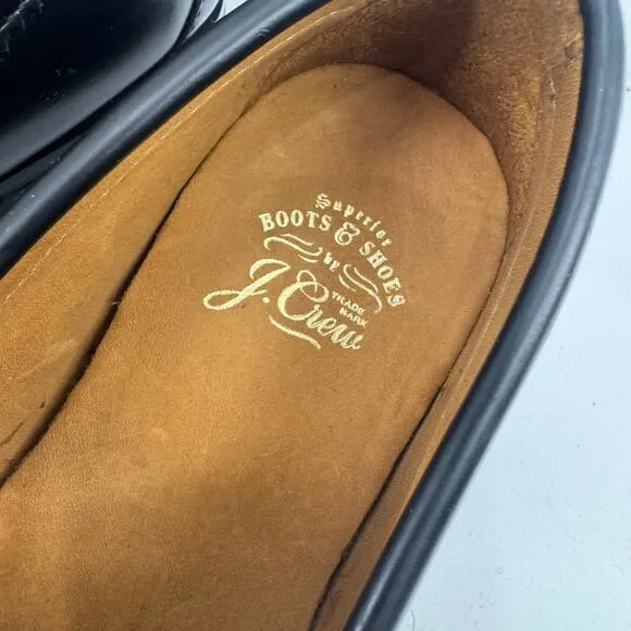 J. Crew Men's Camden Loafers in Smooth Leather Upper Black Size 8.5 NWOT