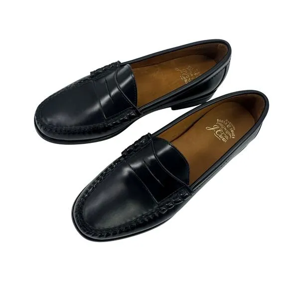 J. Crew Men's Camden Loafers in Smooth Leather Upper Black Size 8.5 NWOT