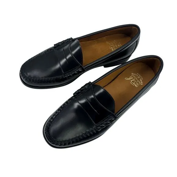 J. Crew Men's Camden Loafers in Smooth Leather Upper Black Size 8.5 NWOT