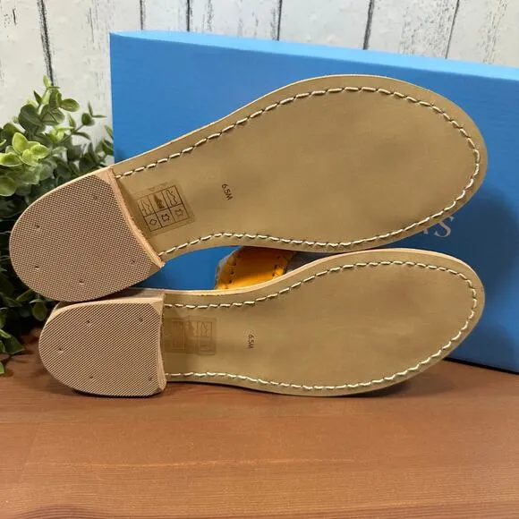 Jack Rogers Jack Whipstitch Flat Sandals Size 6.5 $128
