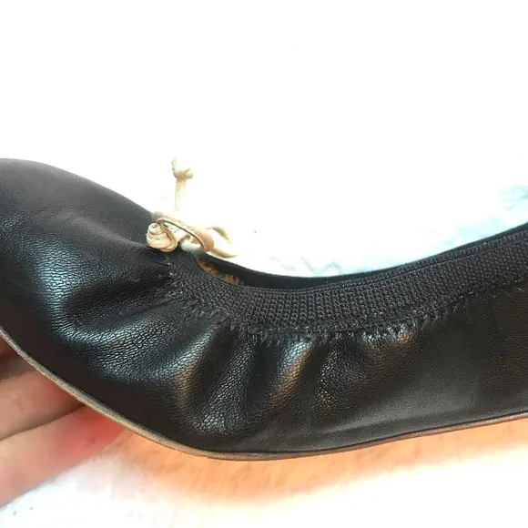 J.Crew classic Leather ballet flats w/bow 8