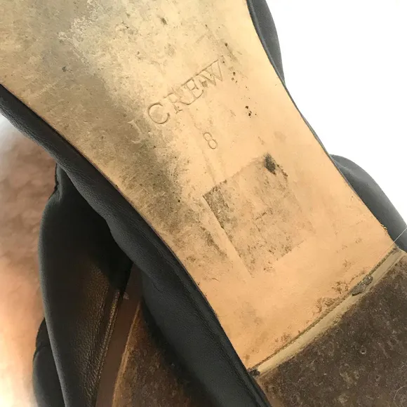 J.Crew classic Leather ballet flats w/bow 8