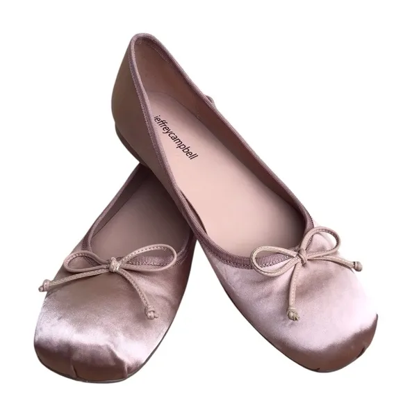 Jeffrey Campbell Blush Satin Ballet Flats Size 8.5M