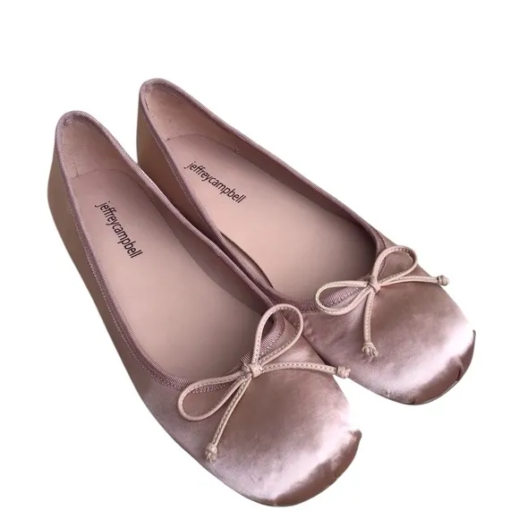 Jeffrey Campbell Blush Satin Ballet Flats Size 8.5M