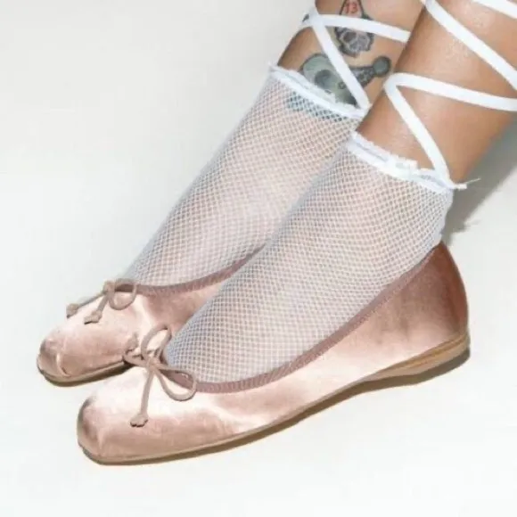 Jeffrey Campbell Blush Satin Ballet Flats Size 8.5M