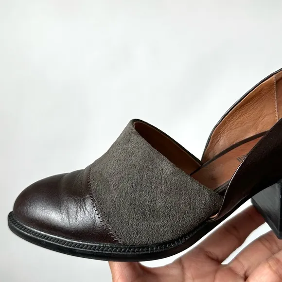 Jeffrey Campbell Chic Brown Loafers Chunky Block Heel ‘Shriver’ D’Orsay Style-8