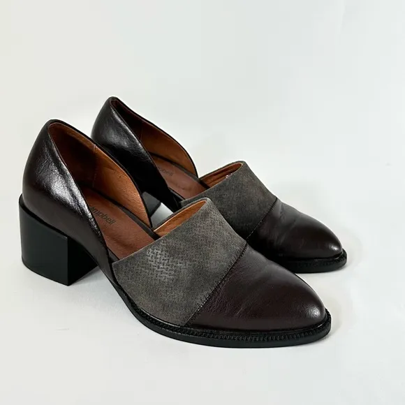 Jeffrey Campbell Chic Brown Loafers Chunky Block Heel ‘Shriver’ D’Orsay Style-8