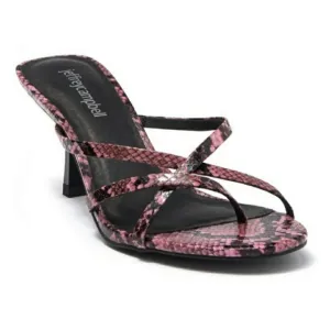 Jeffrey Campbell Sandals Pink Slides Snake Mule