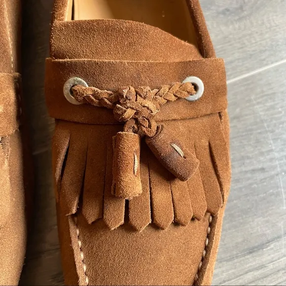 Jimmy Choo Eaton tan suede loafers (Sz 43.5)