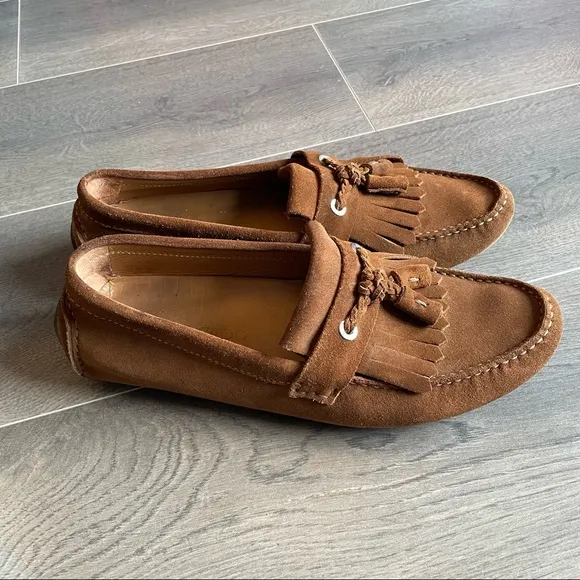 Jimmy Choo Eaton tan suede loafers (Sz 43.5)