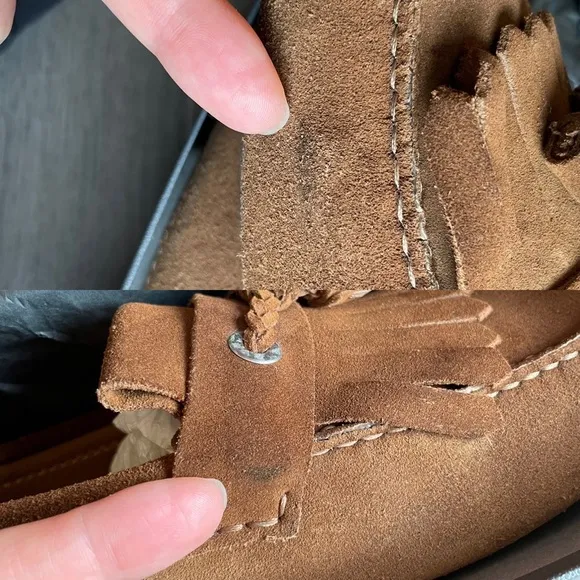 Jimmy Choo Eaton tan suede loafers (Sz 43.5)