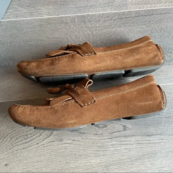 Jimmy Choo Eaton tan suede loafers (Sz 43.5)