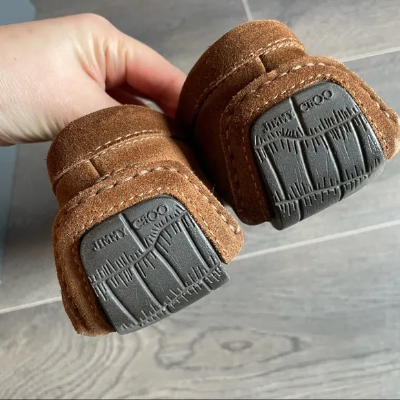 Jimmy Choo Eaton tan suede loafers (Sz 43.5)