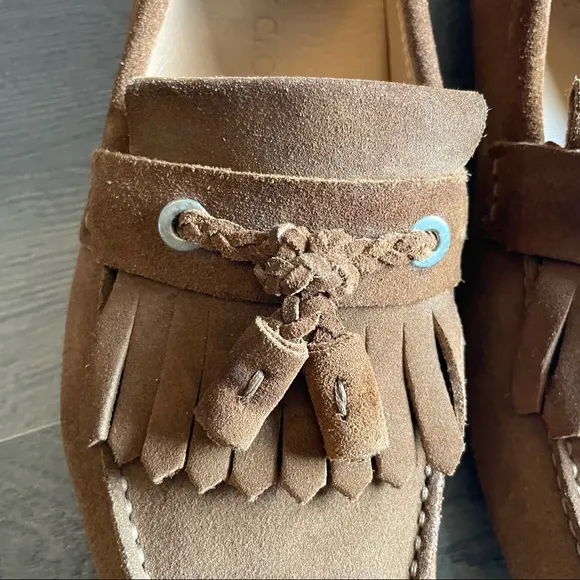 Jimmy Choo Eaton tan suede loafers (Sz 43.5)