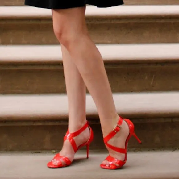 Jimmy Choo Red Patent Leather Sandals