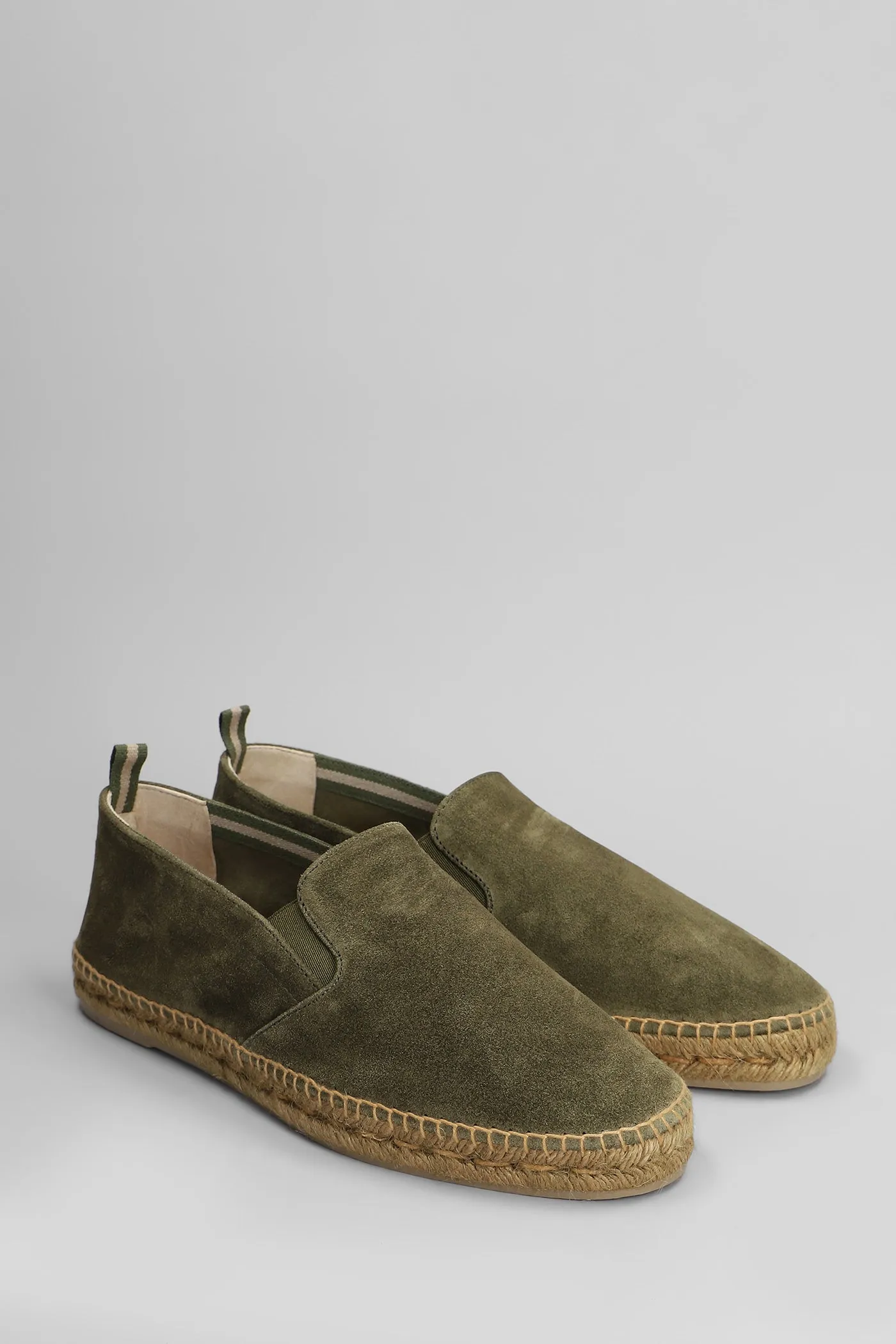 Joel T-186 Espadrilles in green suede