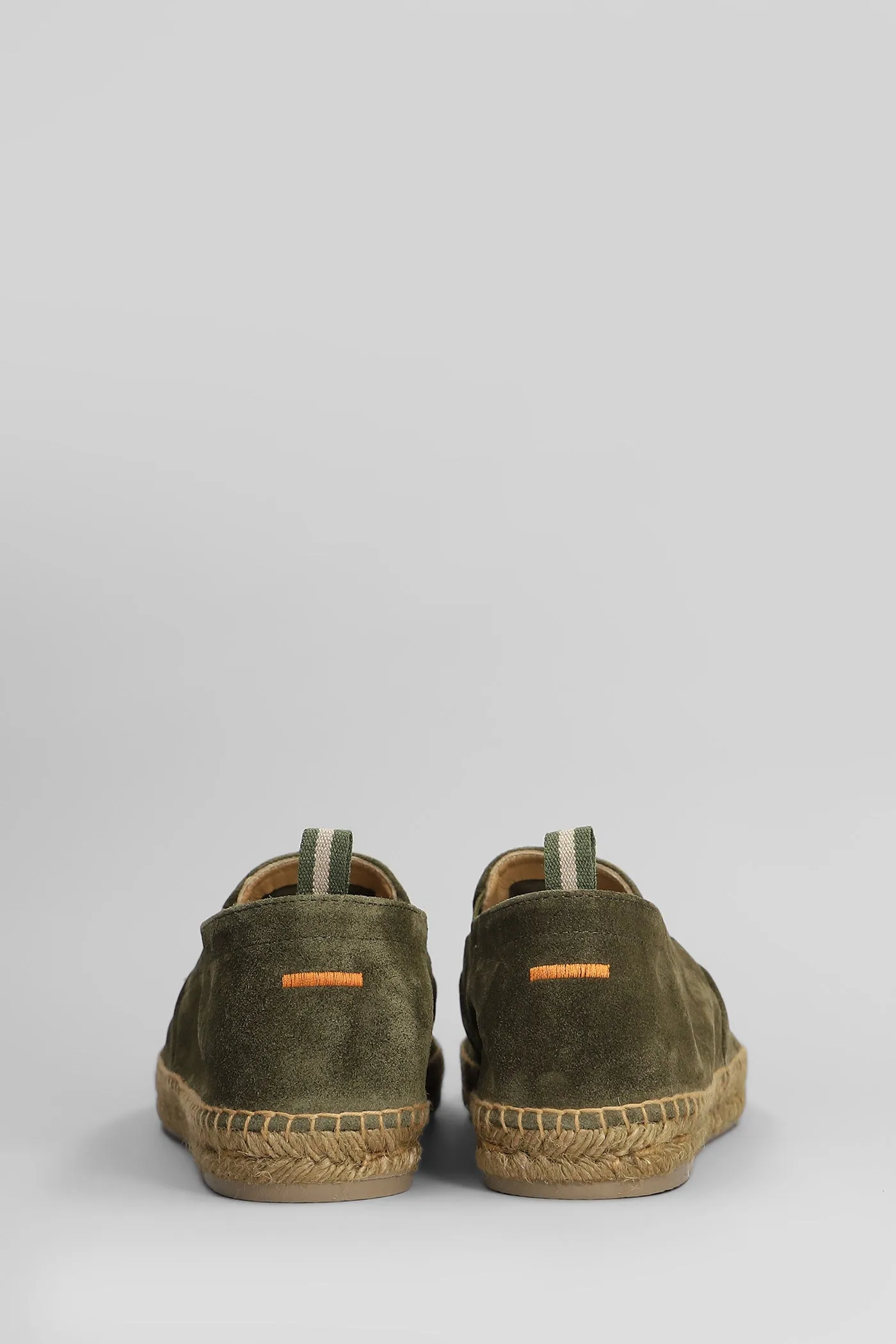Joel T-186 Espadrilles in green suede